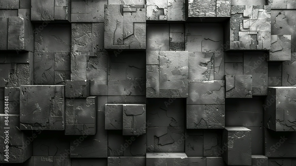 Simplicity in Monochrome: Grid of Gray Blocks Simplicity in Monochrome: Grid of Gray Blocks