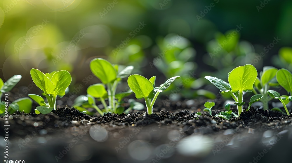 Small plants growing in soil Small plants growing in soil