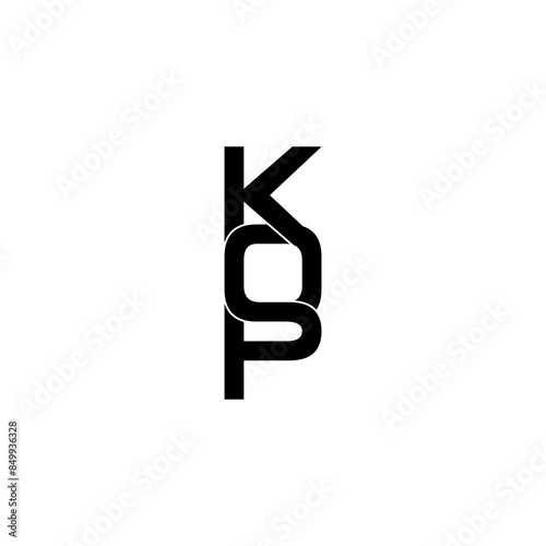 kop initial letter monogram logo design