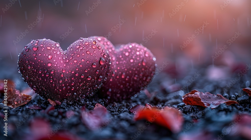 Fototapeta premium Valentine's Delight: Hearts Adorned Background