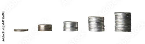 stack of growth coin isolated photo