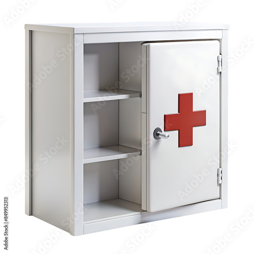 first aid wall cabinet isolated transparent background