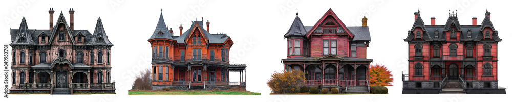 Haunted houses png on transparent background Haunted houses png on transparent background