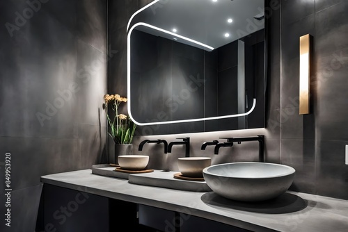 modern kitchen interior with sink