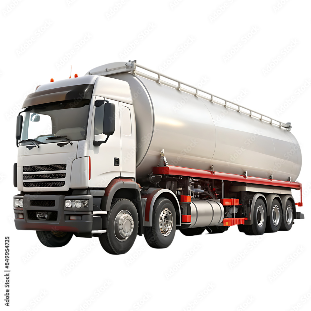 gas fuel tank truck isolated transparent background