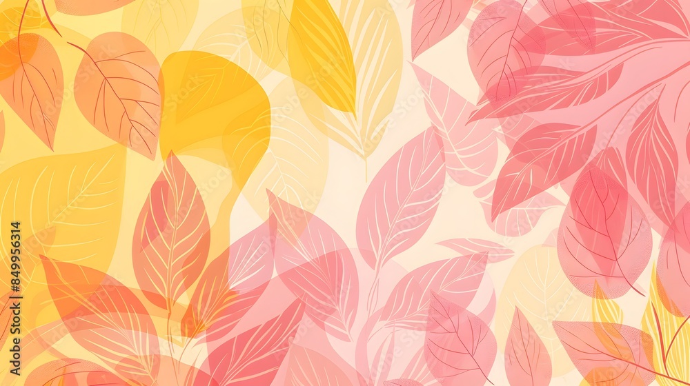 custom made wallpaper toronto digitalA colorful background with pink and yellow leaves