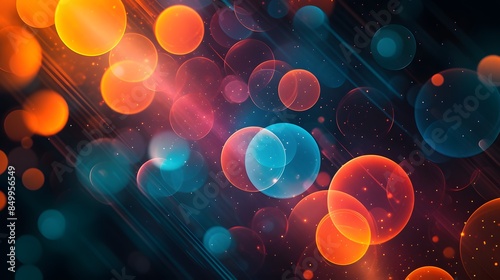 A colorful background with many small circles of different colors photo