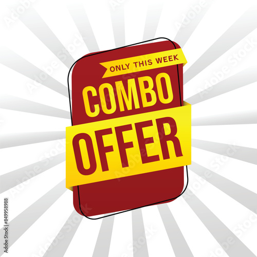 Combo offer sale banner design limited time