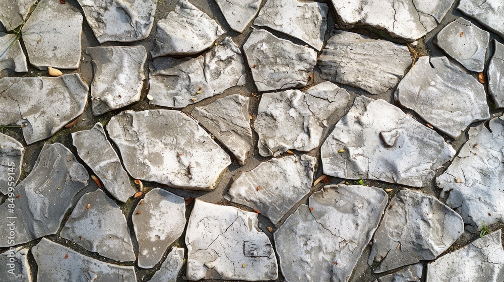 Fototapeta premium Background of textured cement stone pavement of concrete sidewalk