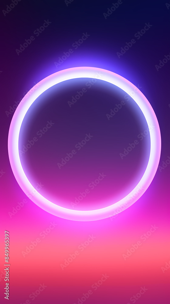 Obraz premium Neon light effect circle