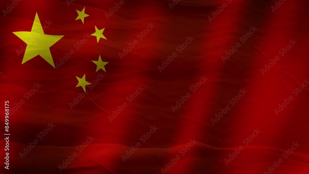 Wavering flag republic of china for national celebration motion video background Wavering flag republic of china for national celebration motion video background