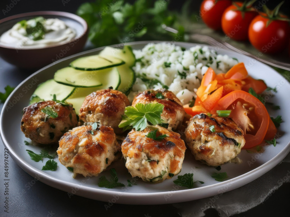grilled chicken with vegetables