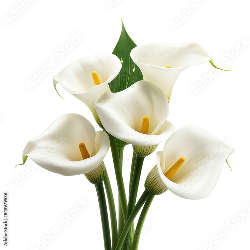 Callas flower isolated on transparent background.