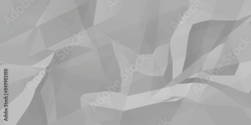 Abstract white crumpled paper texture background, White empty leaf of crumpled paper. Vector illustration.