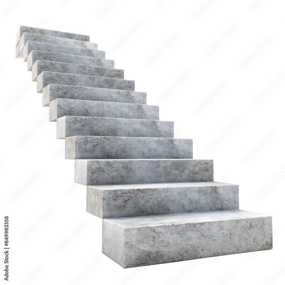 stairs to success isolated on transparent white background, clipping path stairs to success isolated on transparent white background, clipping path