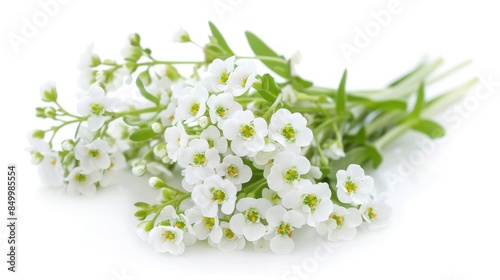 Alyssum on white background