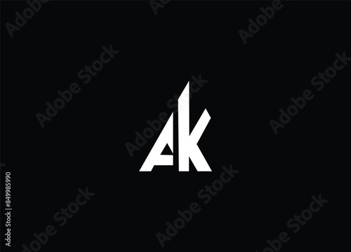 AK creative modern logo design and initial  logo