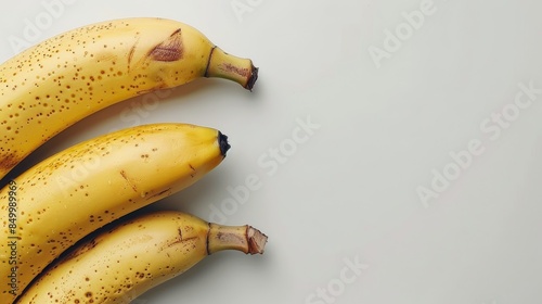 banana fruit on white background with empty space photo