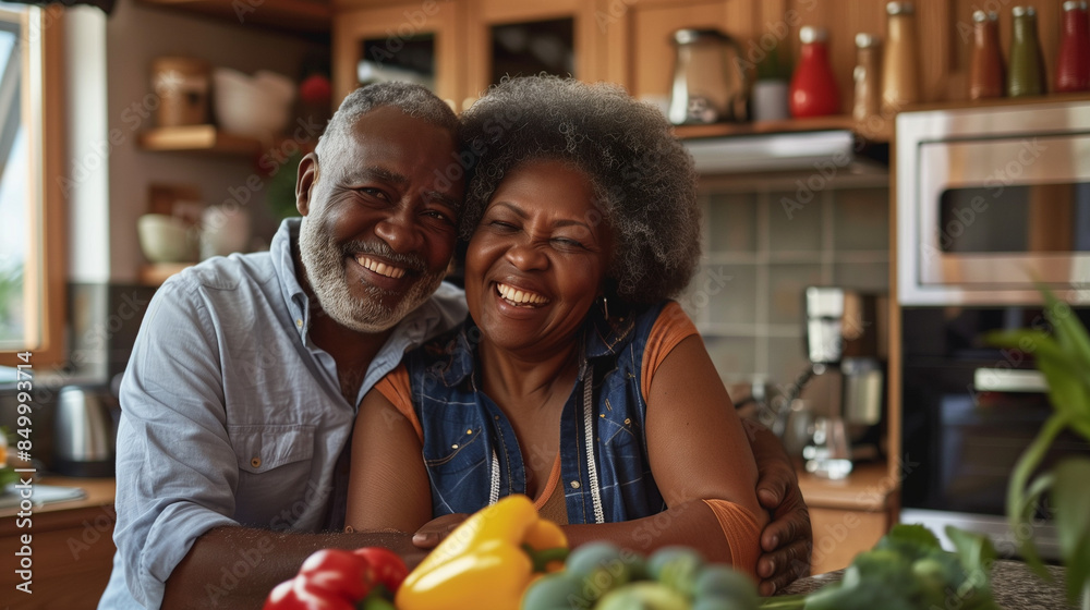 senior couple in the kitchen senior couple in the kitchen