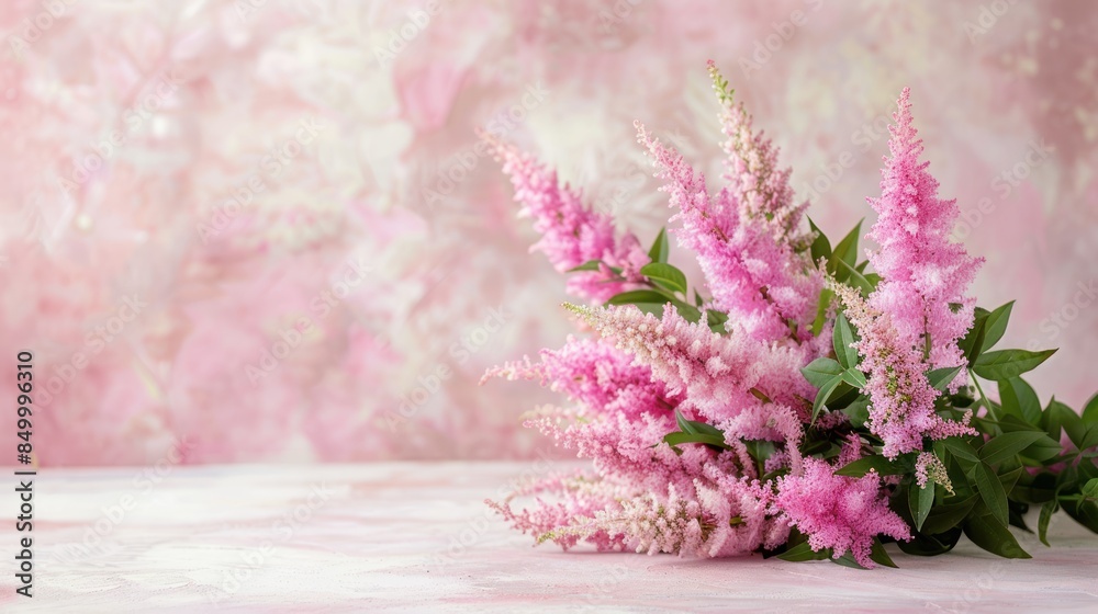 Obraz premium Astilbe with copy space