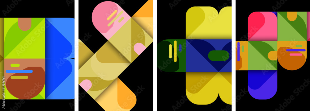 Balance movement geometric backgrounds. Poster collection for wallpaper, business card, cover, poster, banner, brochure, header, website Balance movement geometric backgrounds. Poster collection for wallpaper, business card, cover, poster, banner, brochure, header, website