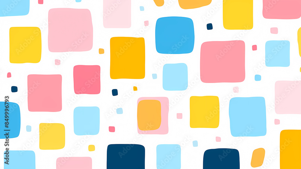 Watercolor pastel squares background Watercolor pastel squares background