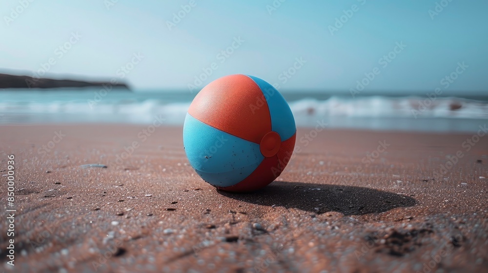 Beach ball and flip-flops on a sunny background Beach ball and flip-flops on a sunny background