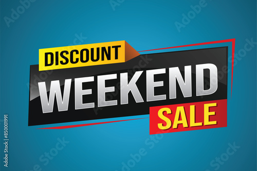 Weekend Special sale tag. Banner design template for marketing. Special offer promotion retail. background banner modern graphic design for advertising store shop, online store, website, landing page	