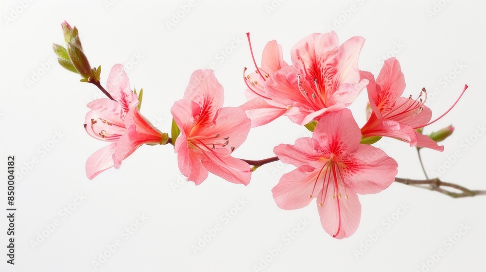 Obraz premium Azalea on white background