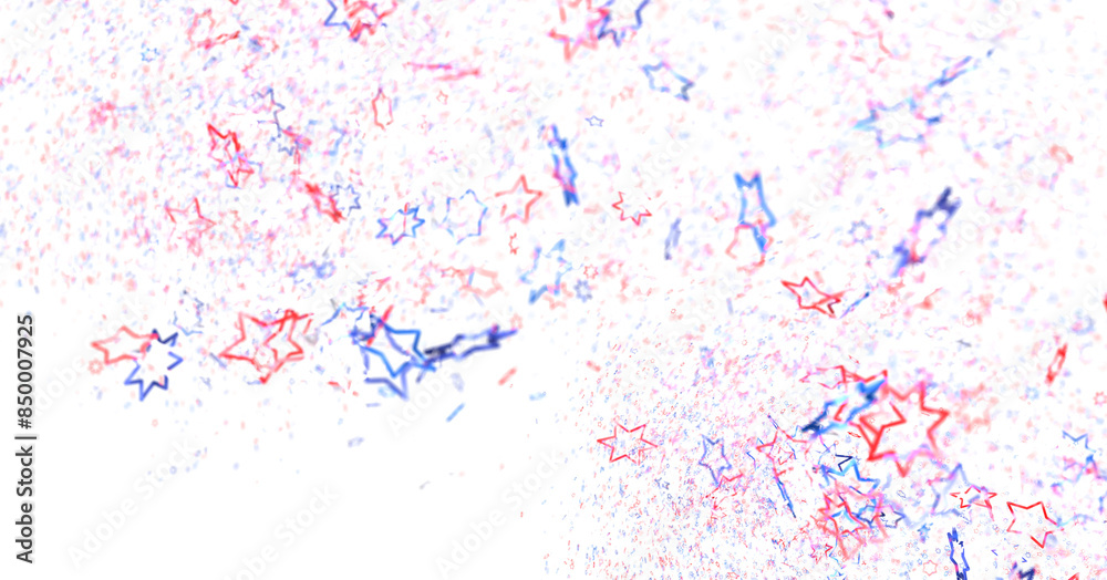 White banner with colorful stars. White banner with colorful stars.