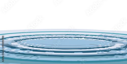 Realistic Water Surface Overlay. Transparent Background with Detailed Ripples and Caustic Light Effects on a Crystal-Clear Water Surface. Luxury & Serenity Concept for Branding