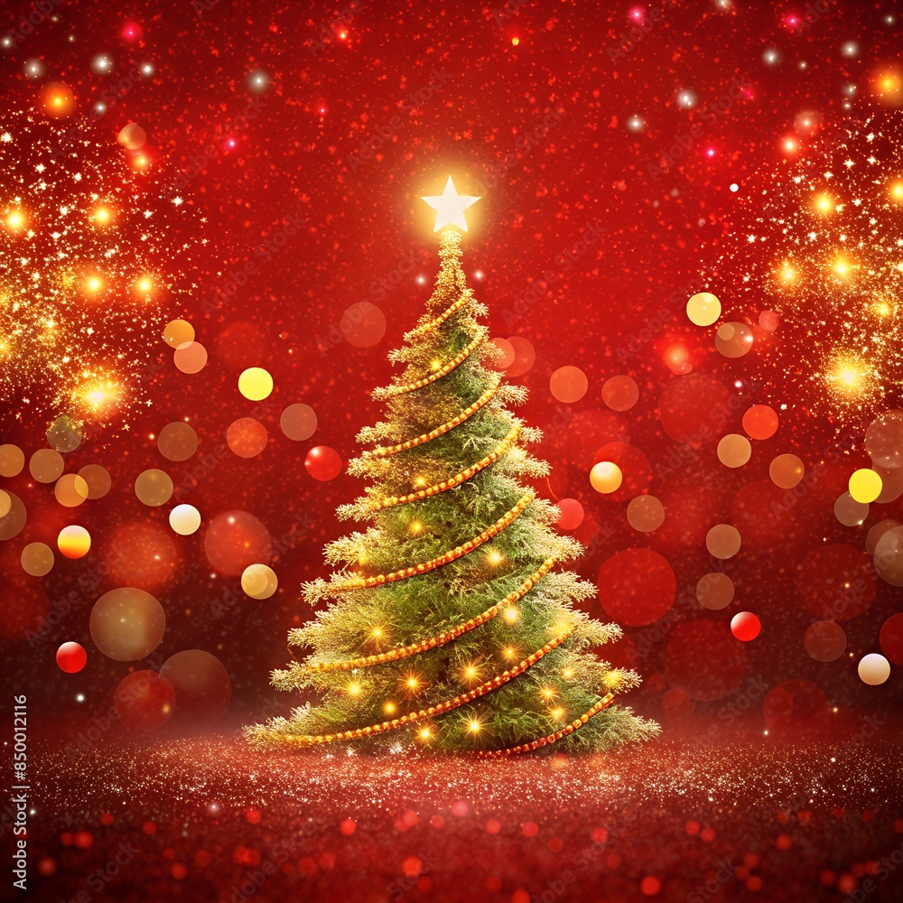 christmas background with christmas tree	