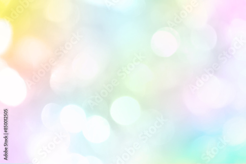 Obraz na plátne Blurred Pastel Rainbow Gradient with Soft Glow（虹色のきれいなグラデーションのふわふわでぼんやり光る背景）