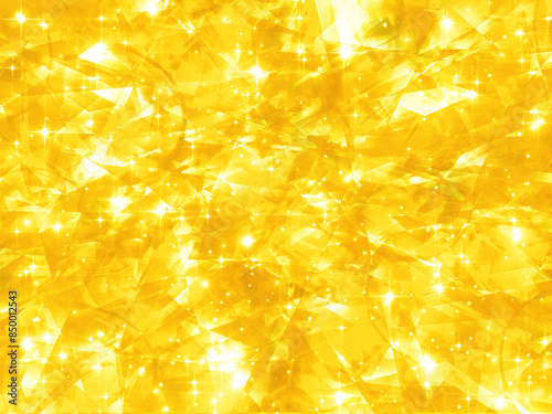 Glittering Gold Crystal Texture Background（キラキラした輝く金色のクリスタル風テクスチャ背景 ）