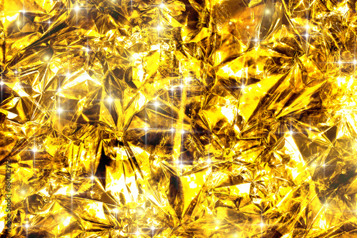 Glamorous glittering gold texture background（ギラギラしたゴールド色の豪華な背景）