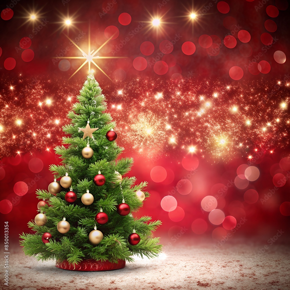 christmas background with christmas tree	