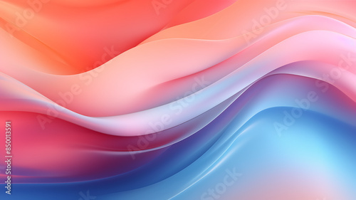 abstract background with smooth lines in blue, pink and orange colors