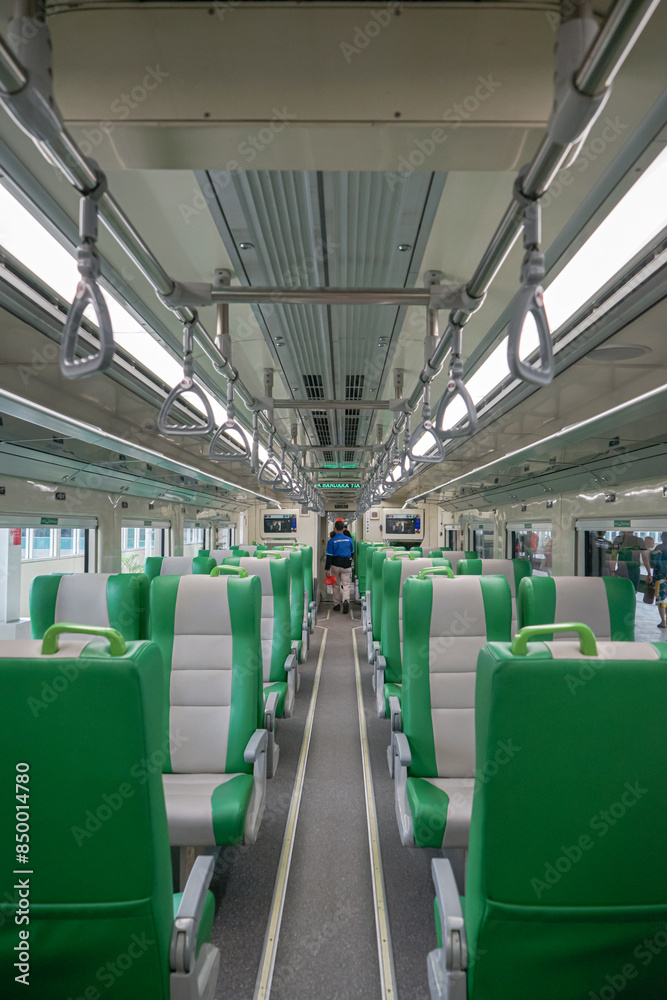 Obraz premium interior of a subway train