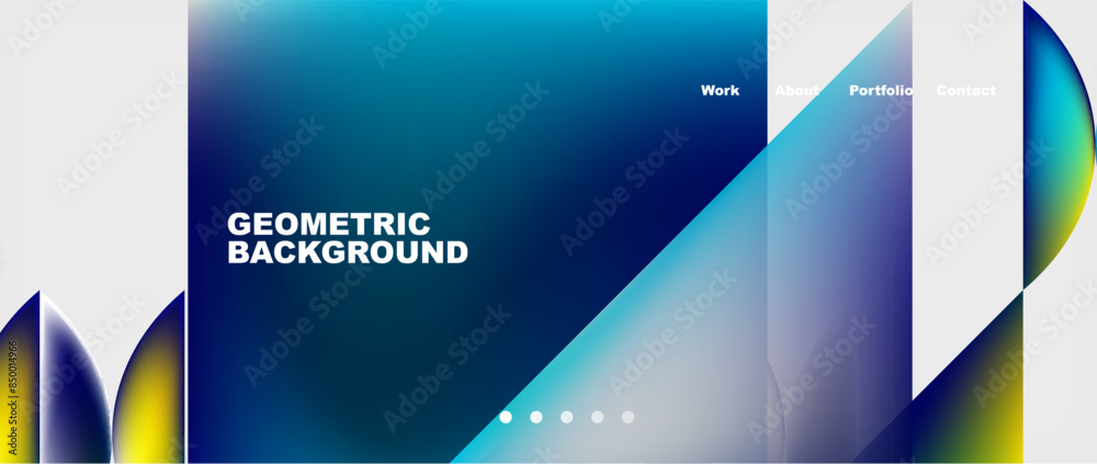Fototapeta premium Colorful gradients with abstract geometric shapes. Vector Illustration For Wallpaper, Banner, Background, Card, Book Illustration, landing page