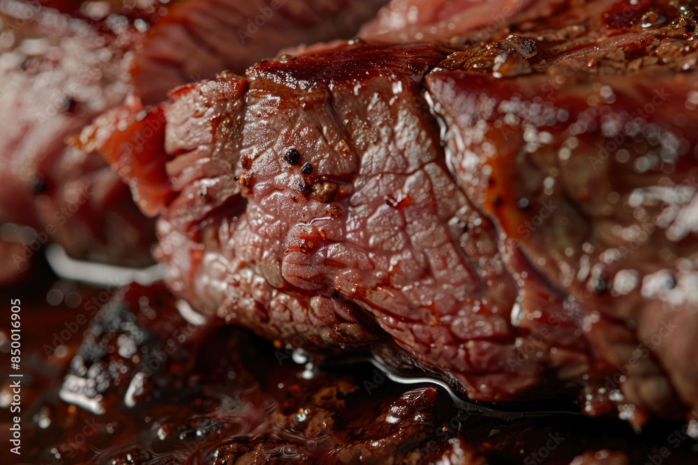 Meat Piece Of Steak Closeup For Background And Design Solutions Created Using Artificial Intelligence