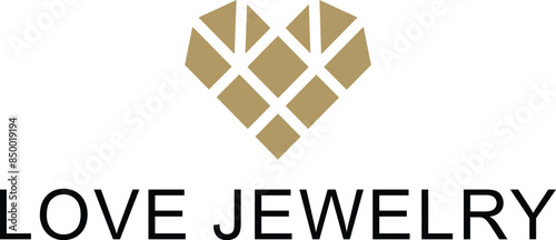 This logo is designed to give a luxurious and elegant impression to the jewelry company, by combining the heart symbol (love) in a geometric shape. Geometric elements provide a modern and contemporary