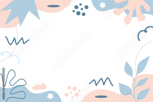 Abstract illustrative flat handraw vector element background template
