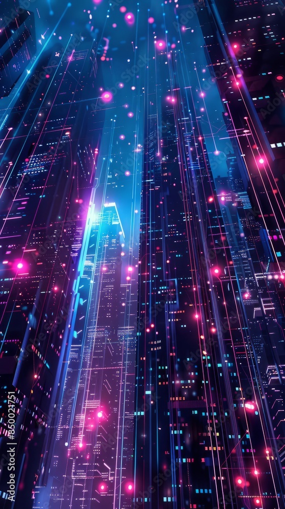 Modern futuristic digital circuit city building background. Modern futuristic digital circuit city building background.