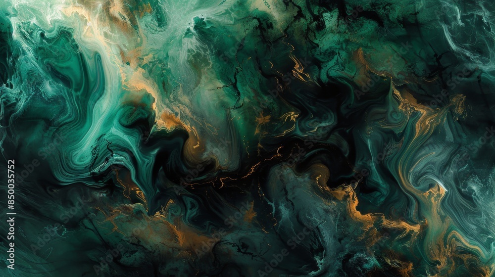 Abstract fluid art with swirling green, black, and subtle orange tones creating a mesmerizing and dynamic visual effect. Abstract fluid art with swirling green, black, and subtle orange tones creating a mesmerizing and dynamic visual effect.