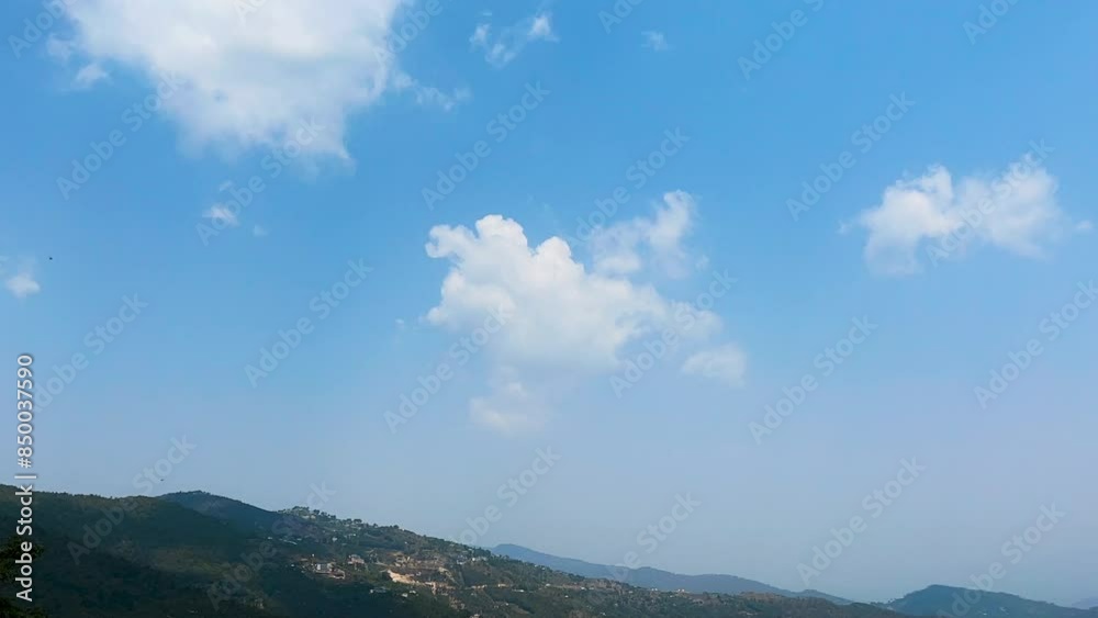 time-lapse clouds over the mountains, beautiful view of mountain, moving clouds timelapse