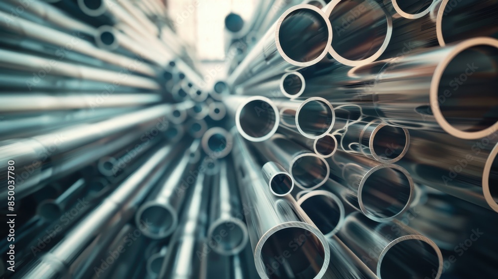 A stack of steel pipes