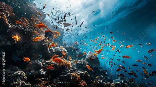 Amazing underwater photos of marine life : Generative AI photo