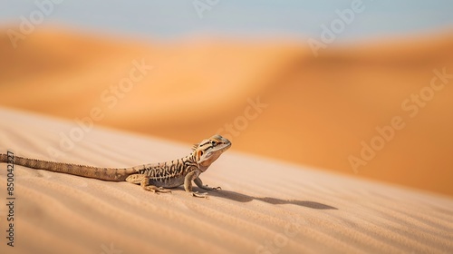 lizard  lizard in the desert sunny  saudi arabia : Generative AI photo
