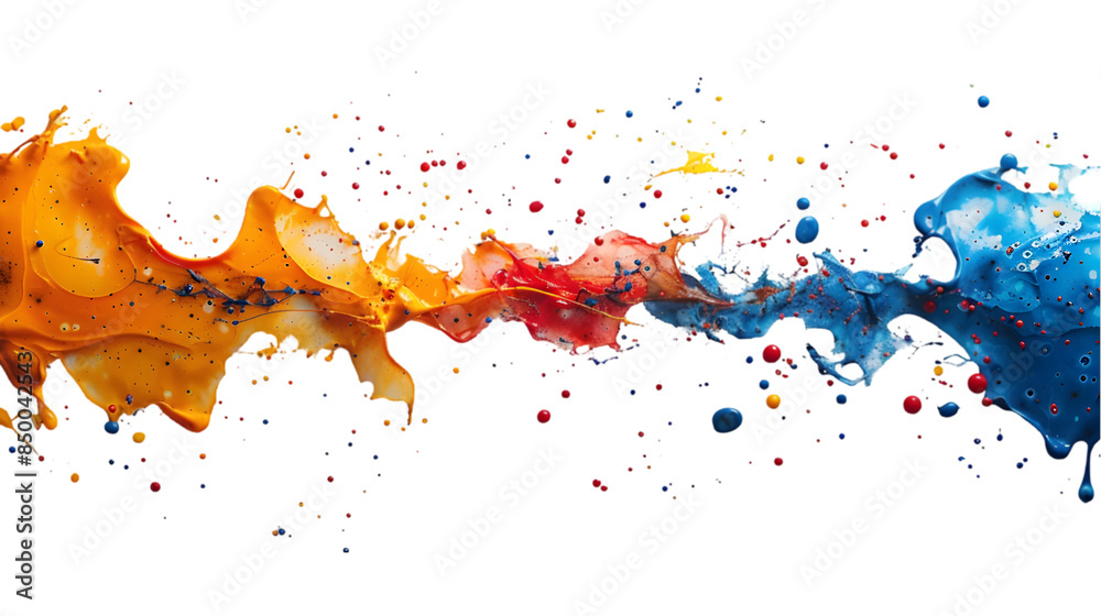 Artistic and bold color splashes on a pure transparent background, creating a vibrant and expressive contrast, PNG Cutout Artistic and bold color splashes on a pure transparent background, creating a vibrant and expressive contrast, PNG Cutout