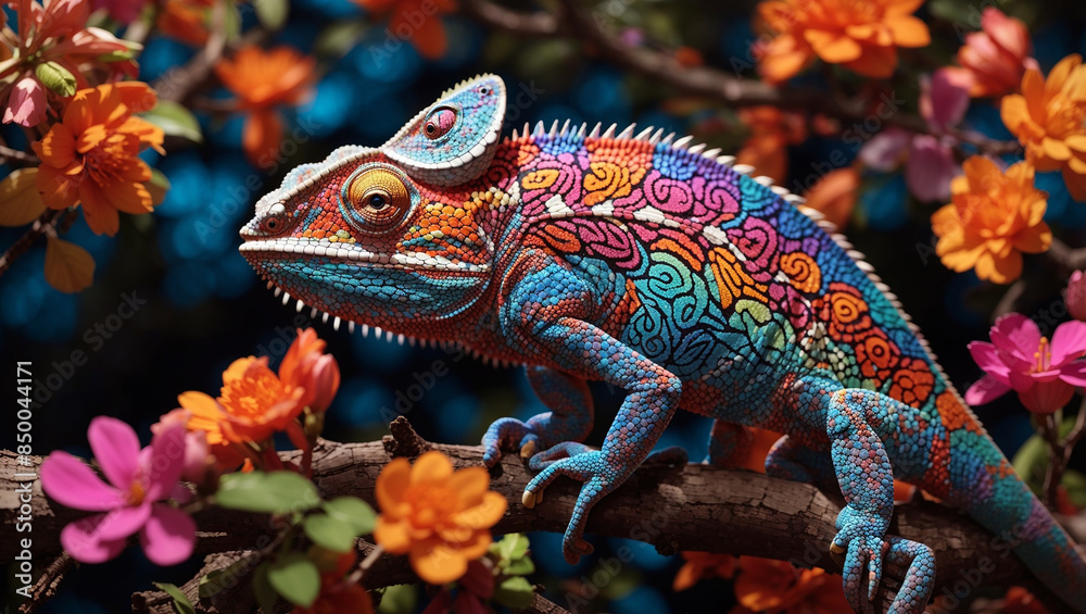brightly colored chameleon brightly colored chameleon